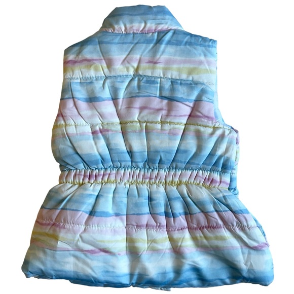 Calvin Klein Vest Kids Size 2T Rainbow Puffer Vest Sleeveless Zip Warm Colorful - Picture 2 of 7